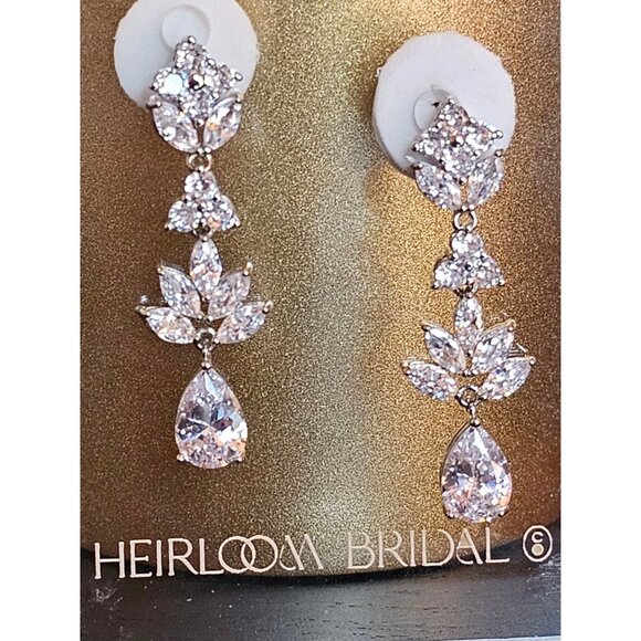 Large Teardrop Silver Earring - Picture 2 of 4